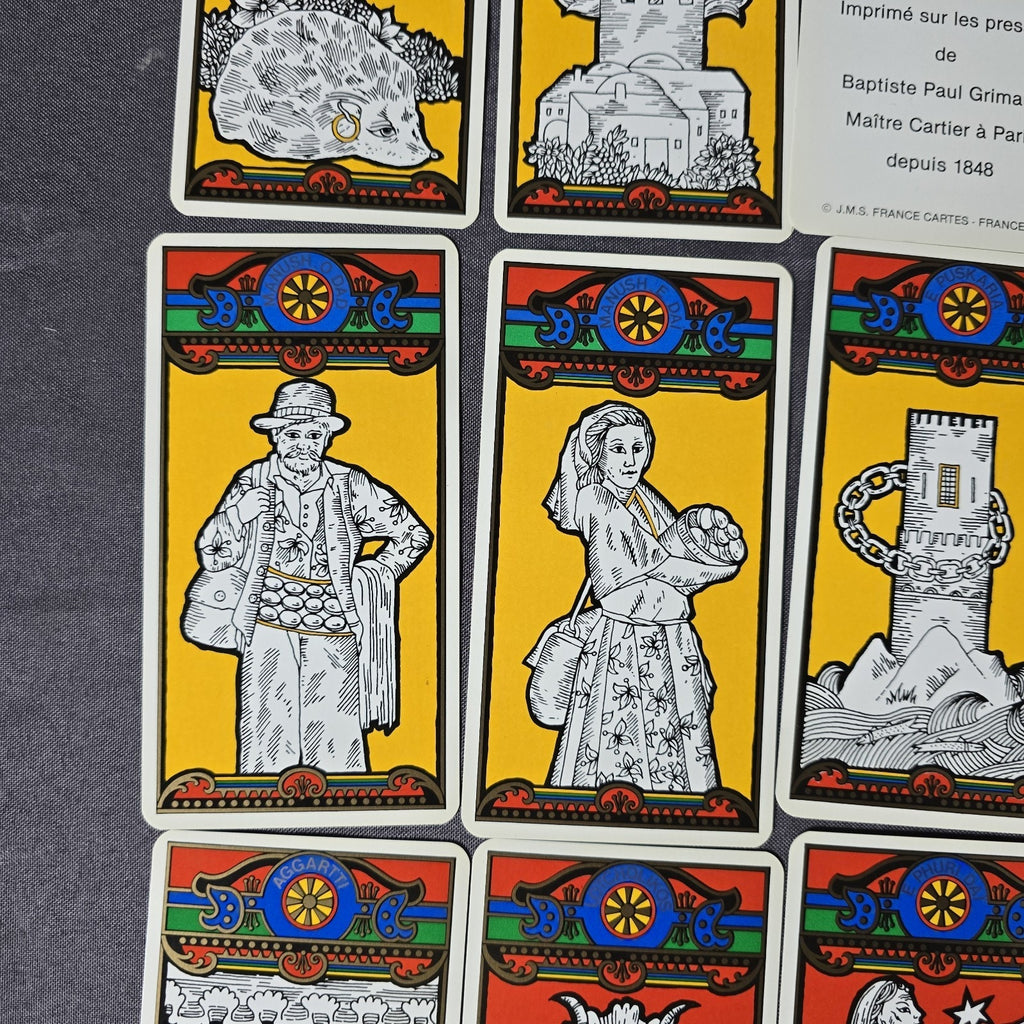 Tzigane Tarot TCHALAÏ Grimaud 1984 Ethnological & Divinatory 38 Card Deck RARE