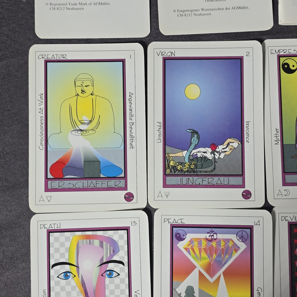 Vintage Experimental Tarot Card Deck by Gunnar Kossatz. Printed by AGMULLER English Edition