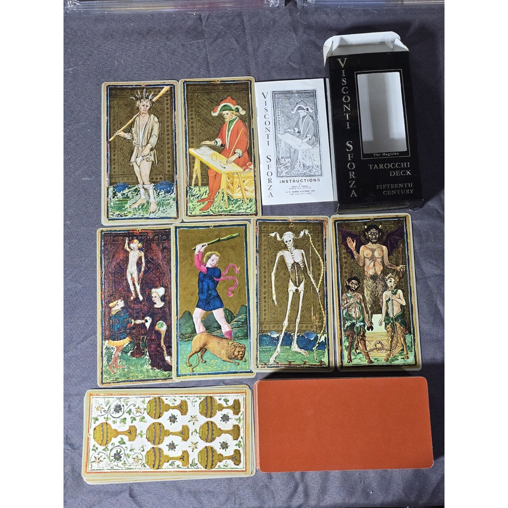 Visconti Sforza Tarocchi Tarot Cards Deck 1975 U.S Games Systems Stuart R. Kaplan Complete