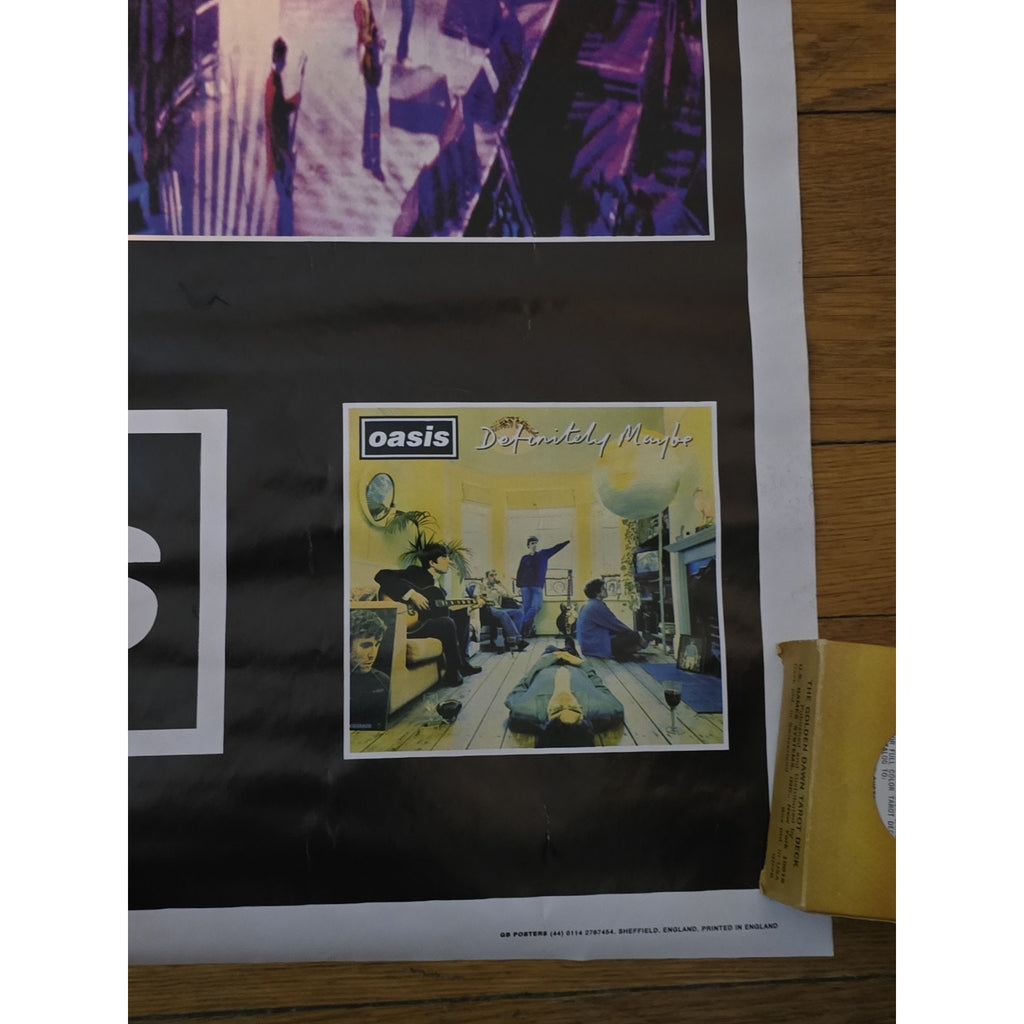 Original Oasis Promo Poster Made In England Definitely Maybe Story Morning Glory