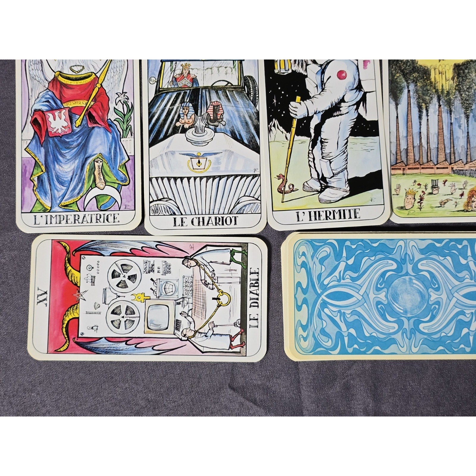 Vintage 1981 Pino Zac Cartomancie de l’an 2000 Tarot Card Deck Major Arcana