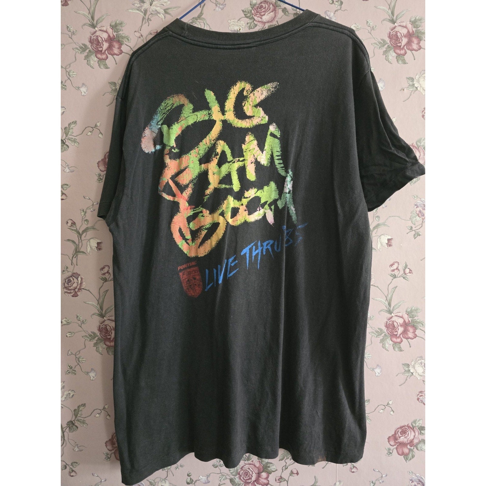 Vintage Daryl Hall & John Oats BIG BAM BOOM LIVE THRU 1985 Tour T Shirt Distressed