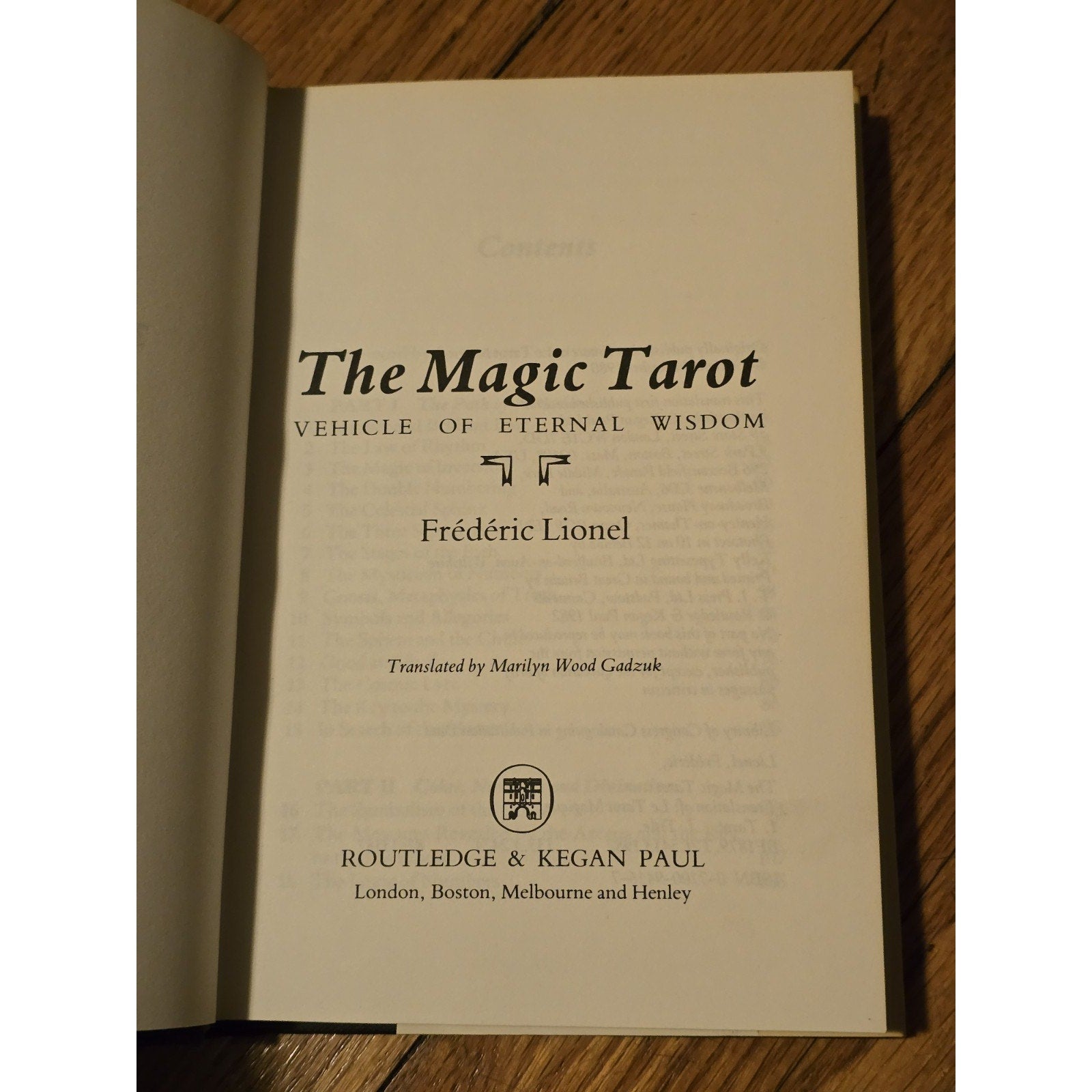 The Magic Tarot by Frederic Lionel HC DJ Book 1st Edition with SEALED Card Deck