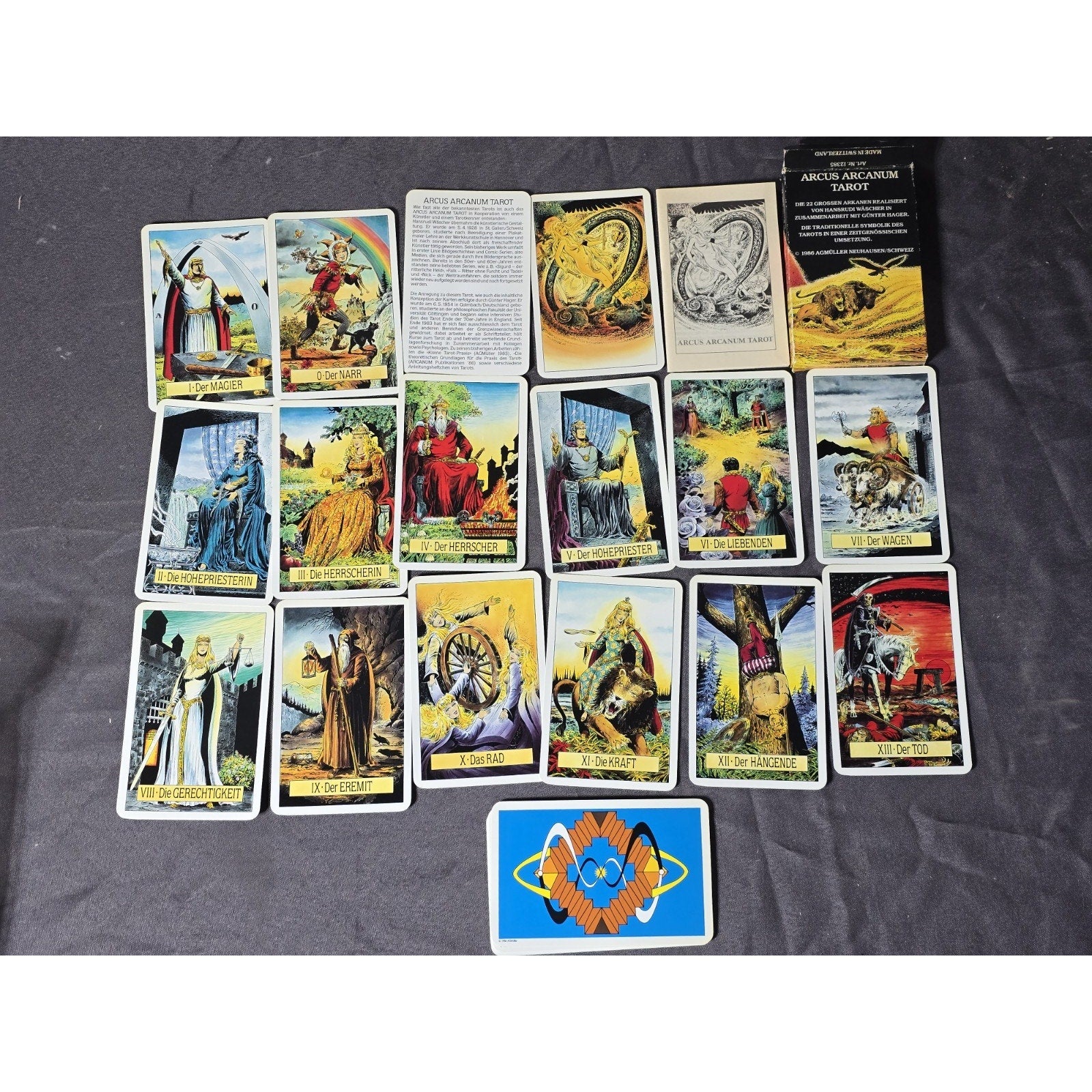 Lot x2 Arcus Arcanum Tarot Card Deck & 22 Major Arcana 1st Edition AGMuller 1986