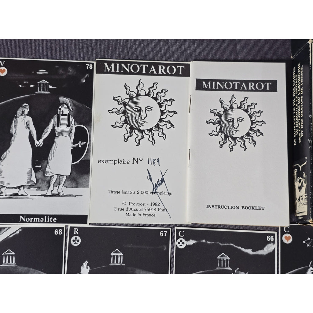 Original Minotarot Tarot Cards Deck from 1982. Made in France. 1st Signed Edition Numbered 1189/2000 RARE