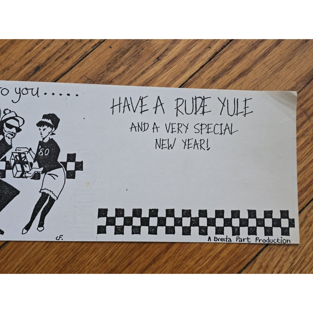 Original 2 Tone Records 1980 Rude Boy Girl Yule Paper Advertisement Promo Ska