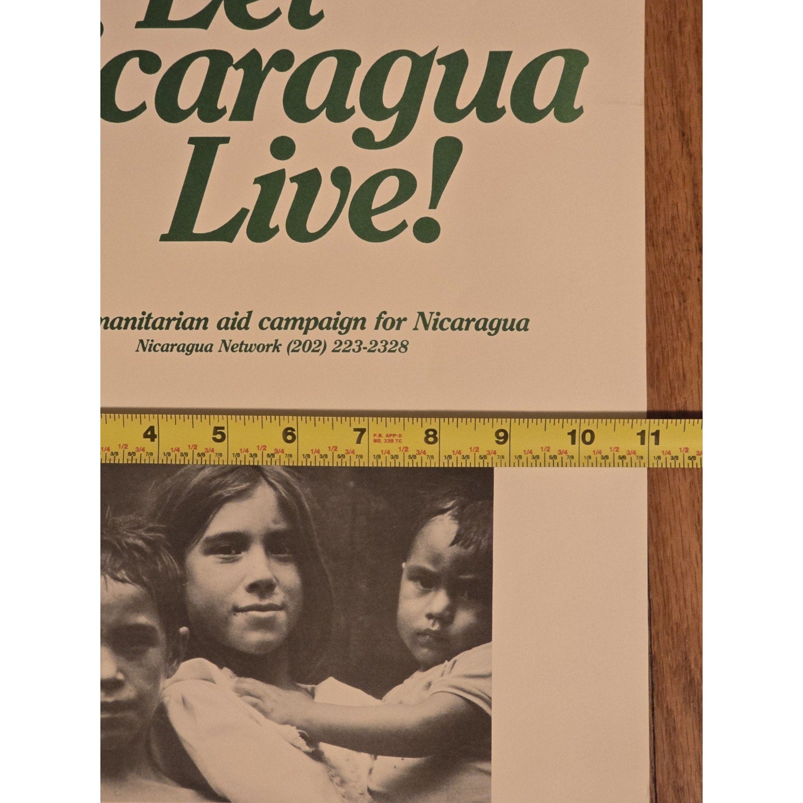 1980s Let Nicaragua Live! Aid Campaign Poster Flyer Ad Kris Kristofferson