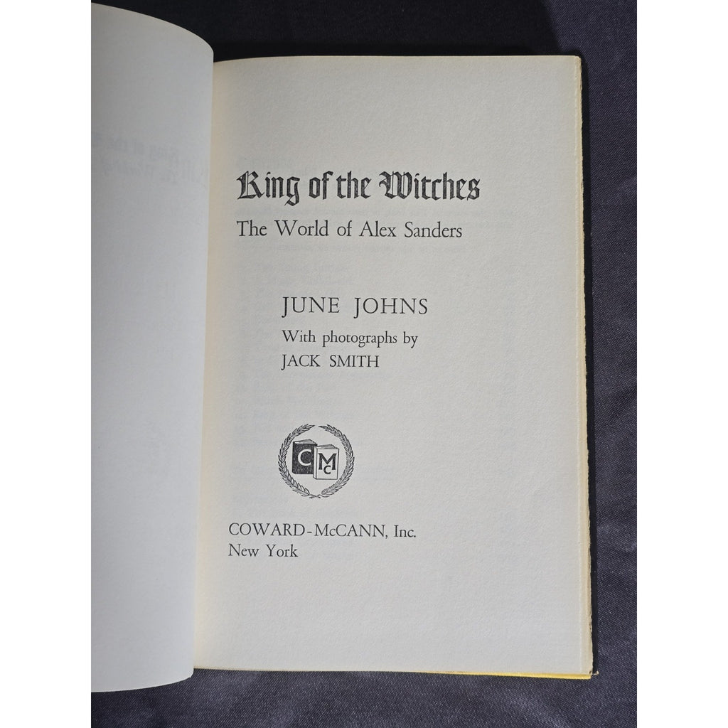 King Of The Witches: The World Of Alex Sanders By June Johns 1969 Hardcover 1st Print