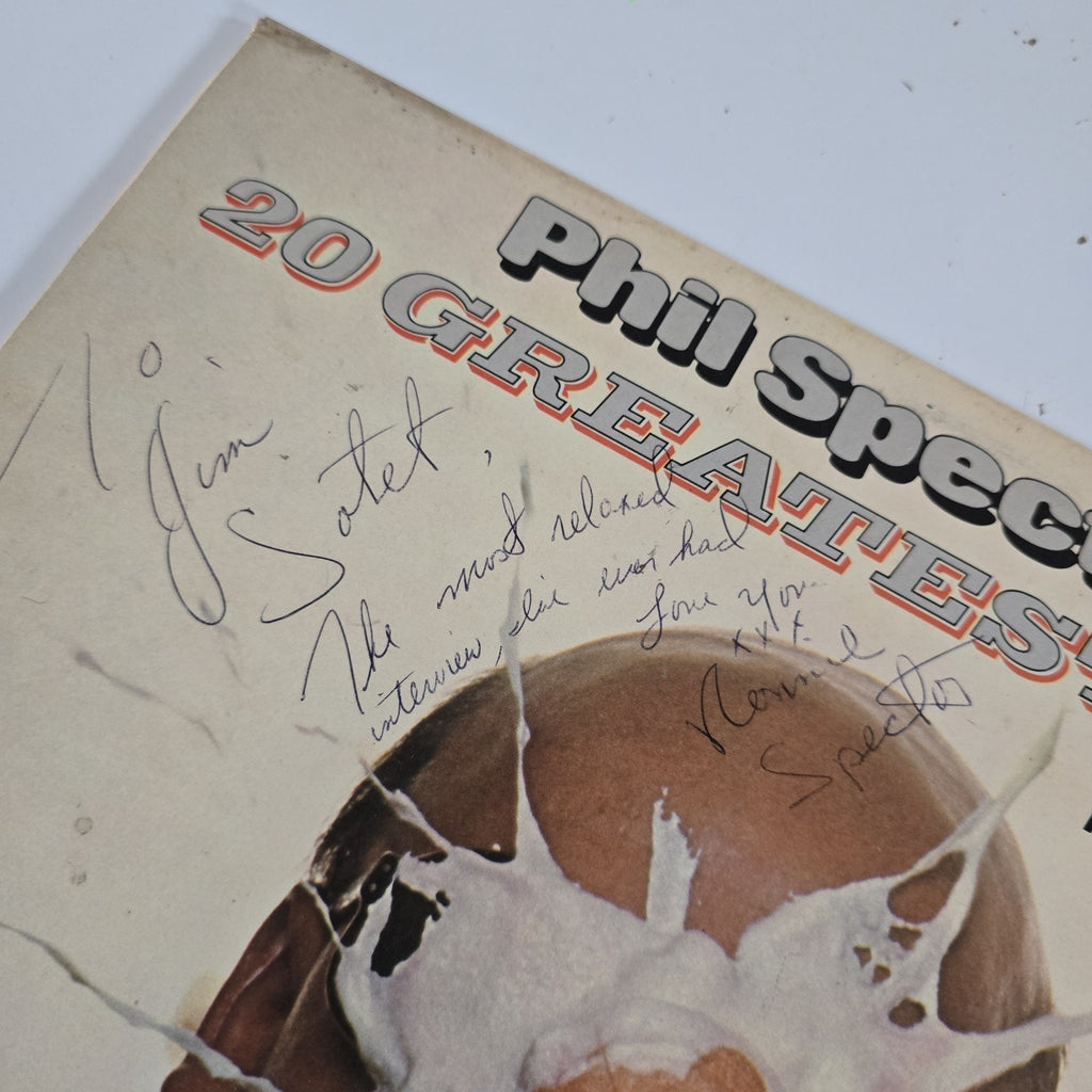 Phil Spectors 20 Greatest Hits Vinyl LP SIGNED By Ronnie Spector w/ Original Photographs
