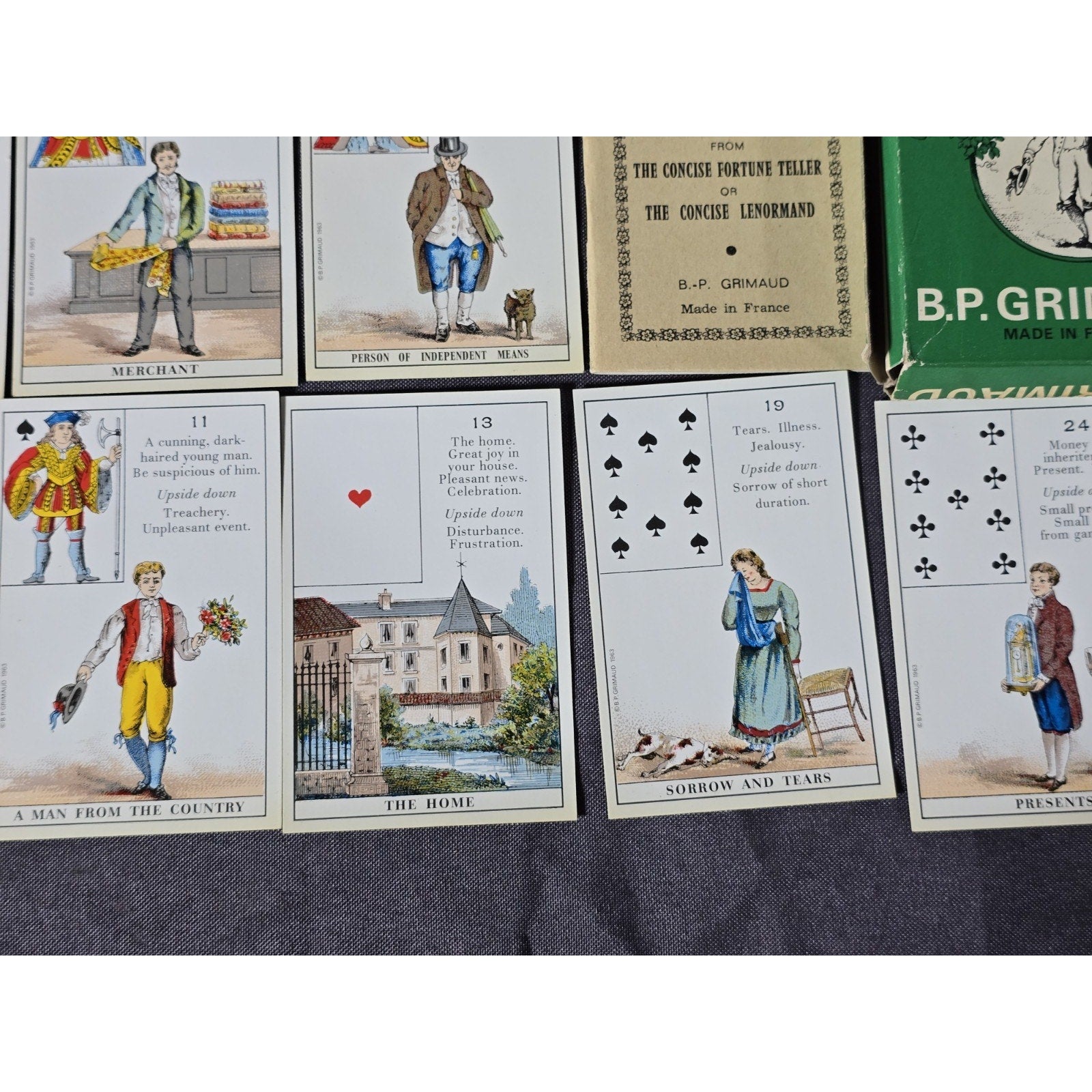 The Concise Fortune Teller Tarot Cards Deck 36 Cards English 1963 Complete