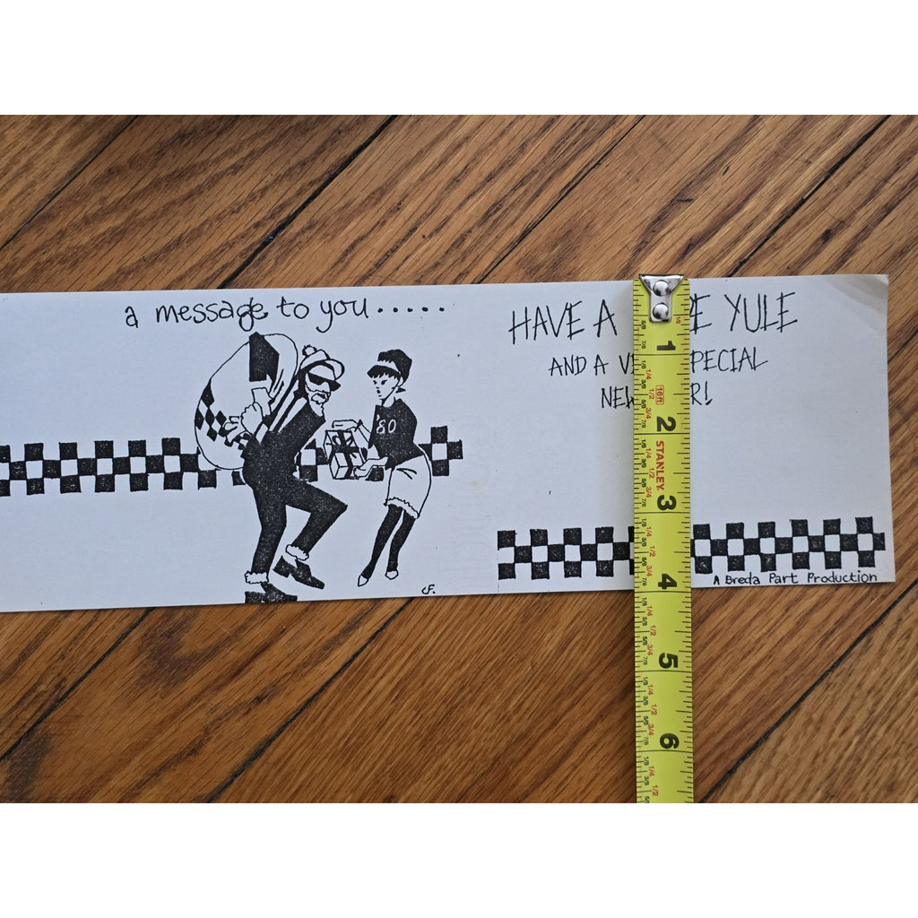 Original 2 Tone Records 1980 Rude Boy Girl Yule Paper Advertisement Promo Ska