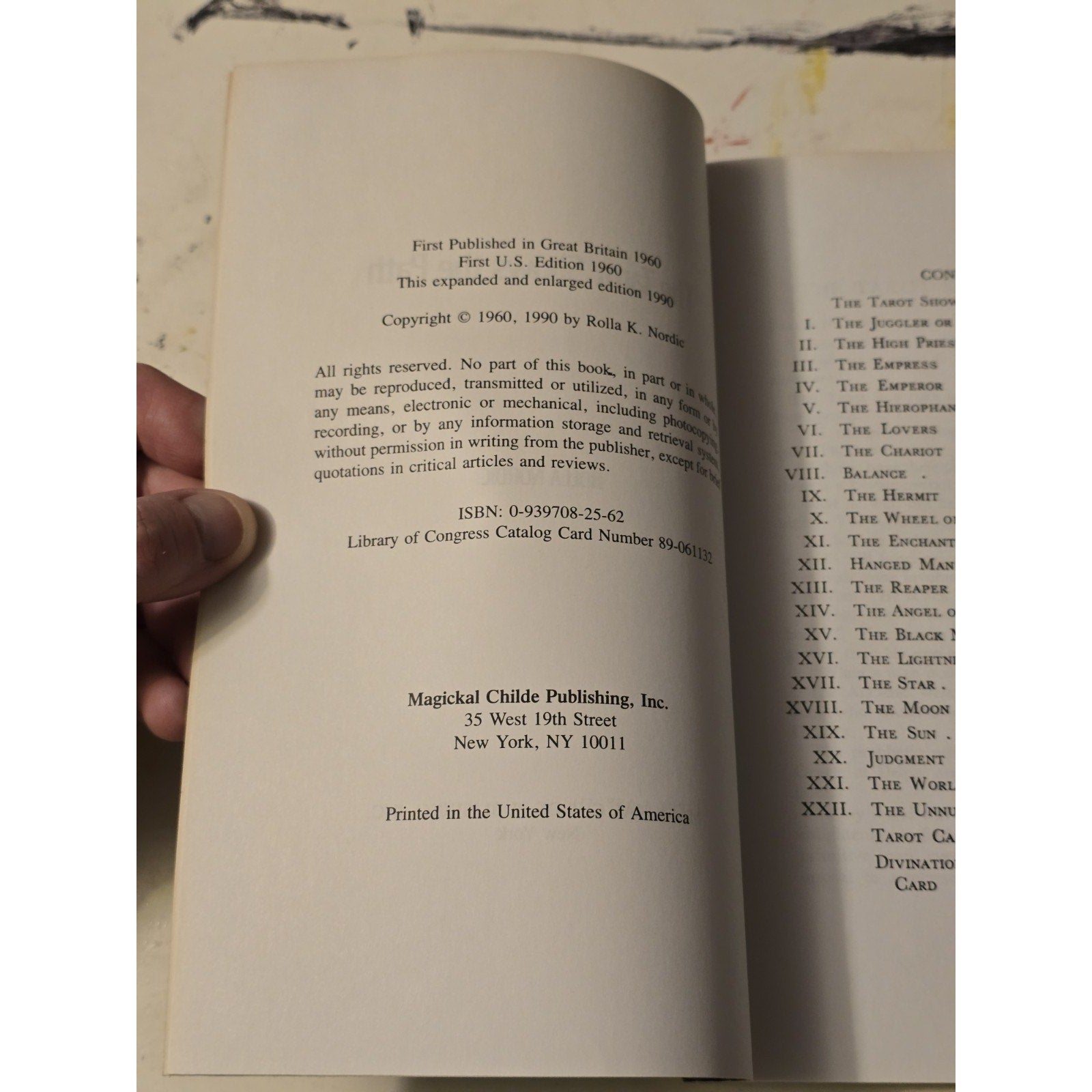 The Tarot Shows The Path by Rolla Nordic. Expanded Edition from 1990. Paperback Book Magickal