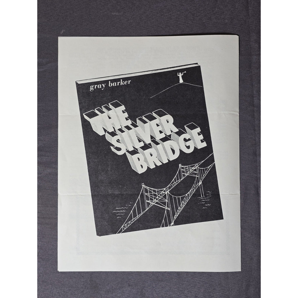 Original Saucerian Publications Newsletter from James Moseley about Gray Barkers new Mothman book, Silver Bridge.