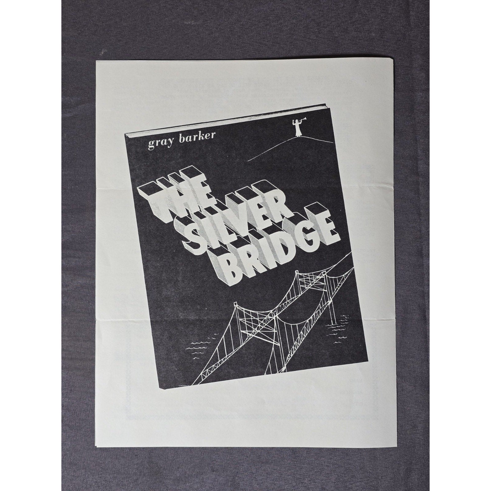 Original Saucerian Publications Newsletter from James Moseley about Gray Barkers new Mothman book, Silver Bridge.