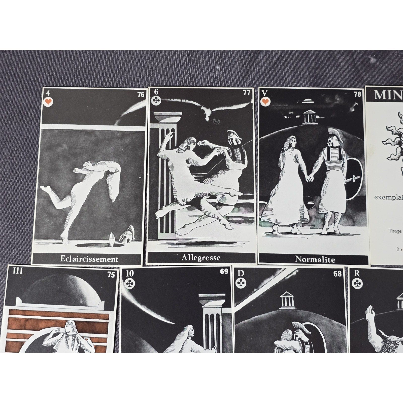 Original Minotarot Tarot Cards Deck from 1982. Made in France. 1st Signed Edition Numbered 1189/2000 RARE