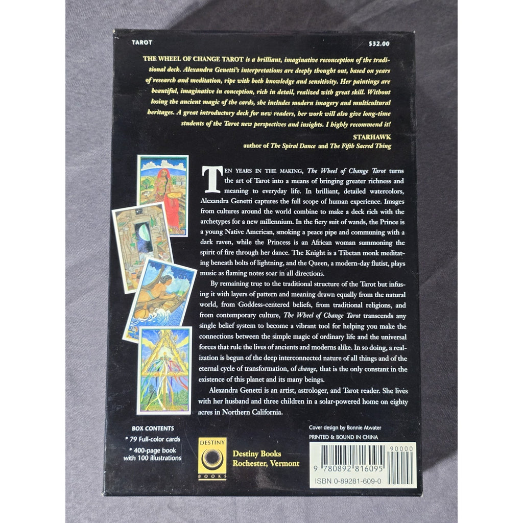 Vintage The Wheel Of Change Tarot Card Boxed Set. Deck and Book. 1997 Alexandra Genetti