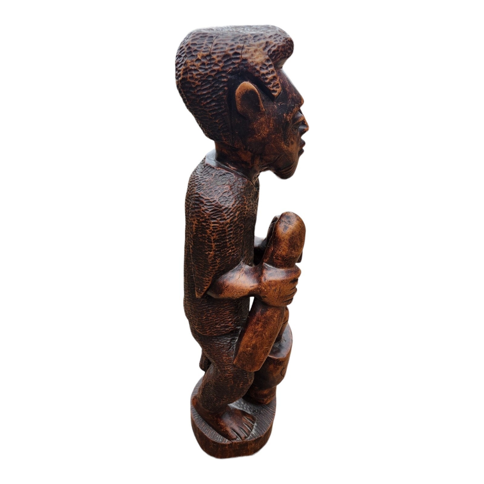 Vintage Wood Carved African Shaman Voodoo Man 26" Tall