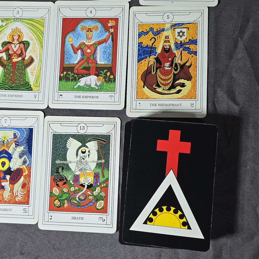 Vintage The New Golden Dawn Ritual Tarot Card Deck by Sandra Cicero. Printed by Llewellyn