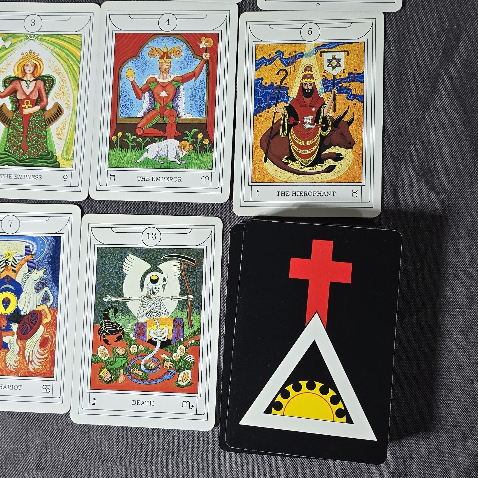 Vintage The New Golden Dawn Ritual Tarot Card Deck by Sandra Cicero. Printed by Llewellyn