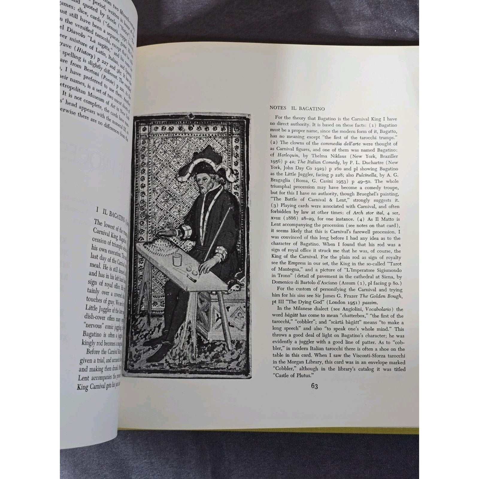 The Tarot Cards: Painted by Bonifacio Bembo 1966 1st Ed. HC Gertrude Moakley Book
