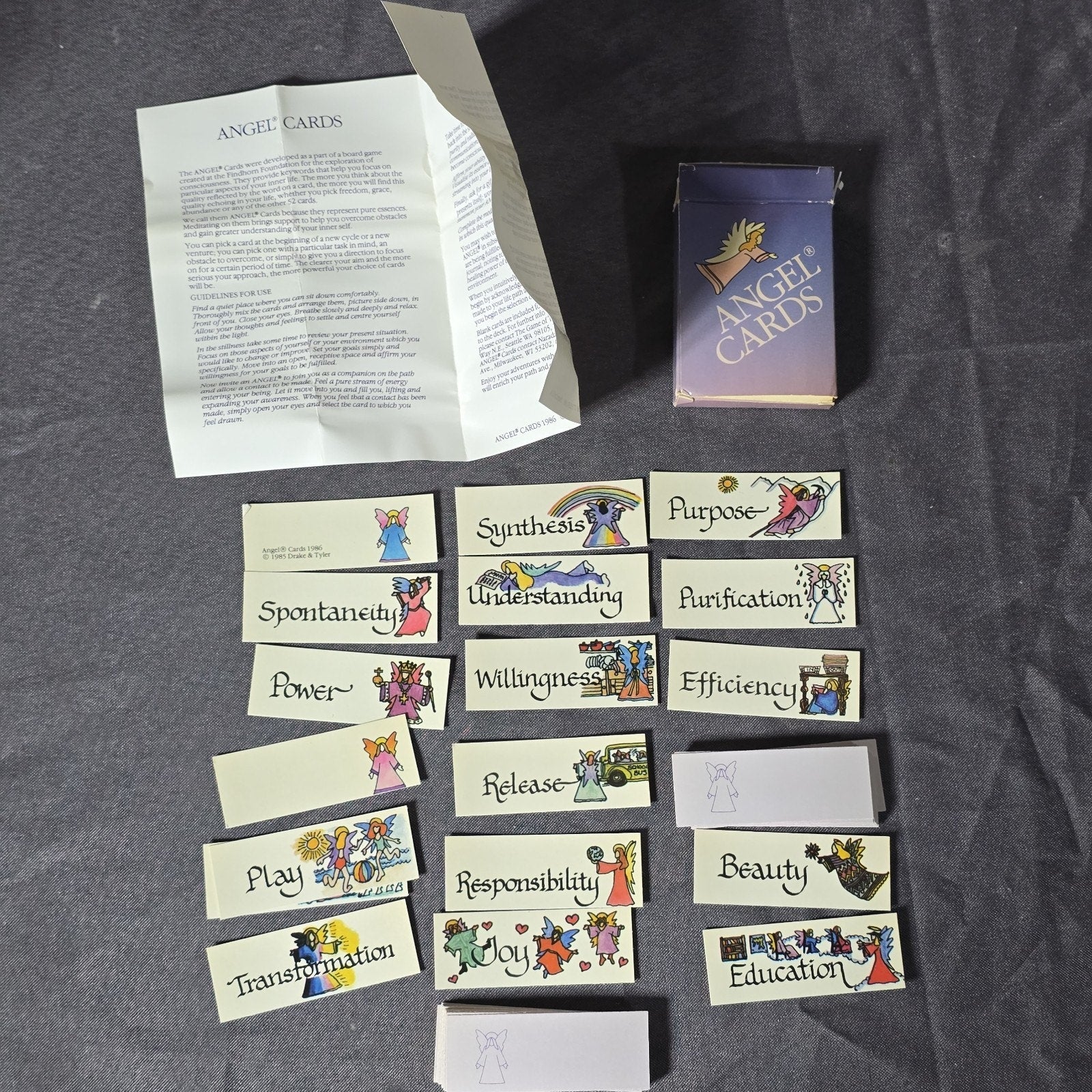 Original Angel Cards Drake & Tyler 1981 Tarot Oracle Fortune Deck 1st Ed Mini