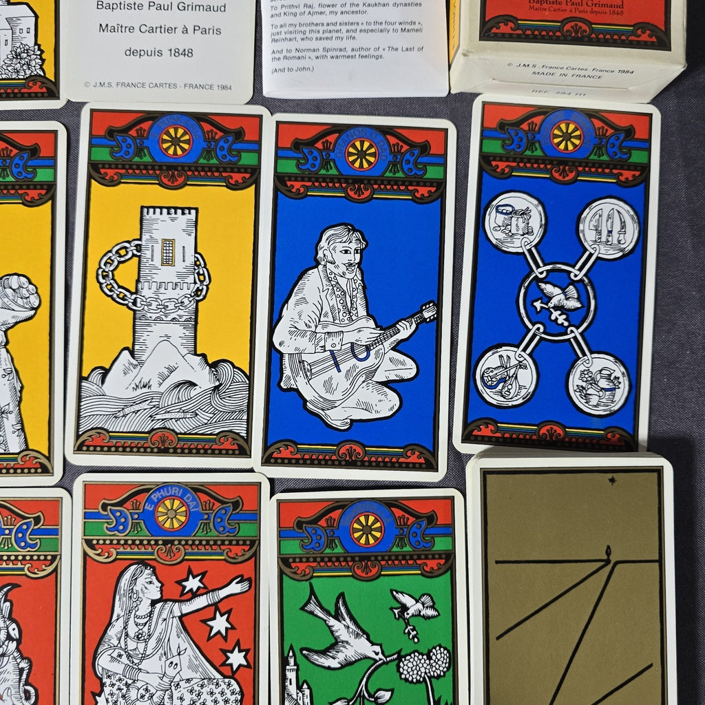 Tzigane Tarot TCHALAÏ Grimaud 1984 Ethnological & Divinatory 38 Card Deck RARE