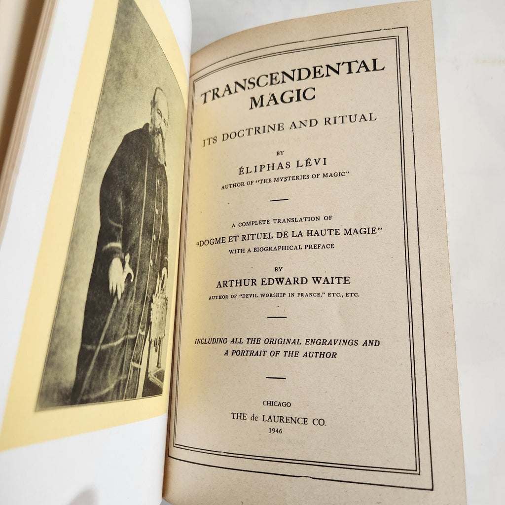 Eliphas Levi Transcendental Magic. Published by de Laurence in 1946. Hardcover Occult Book 2nd Ed