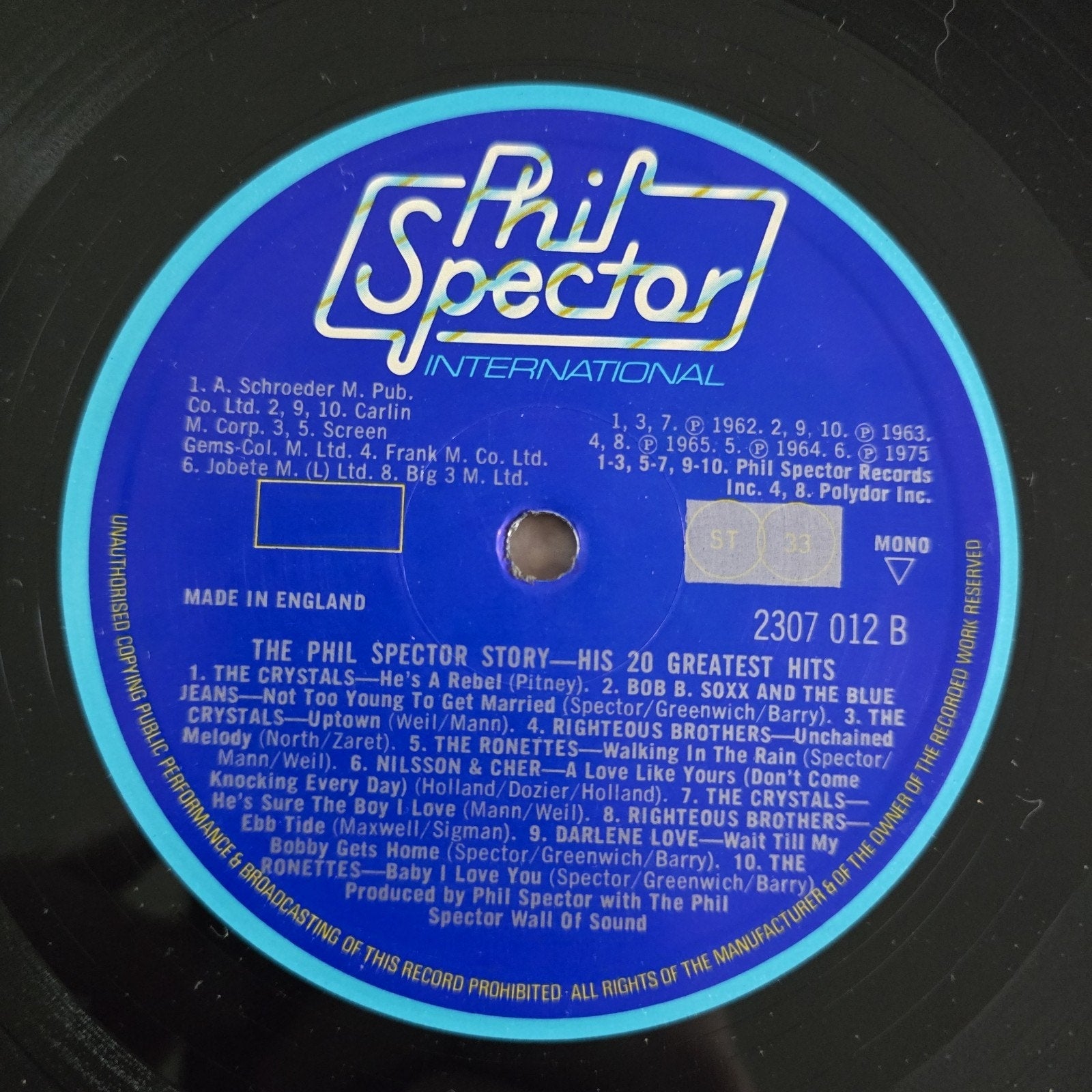 Phil Spectors 20 Greatest Hits Vinyl LP SIGNED By Ronnie Spector w/ Original Photographs