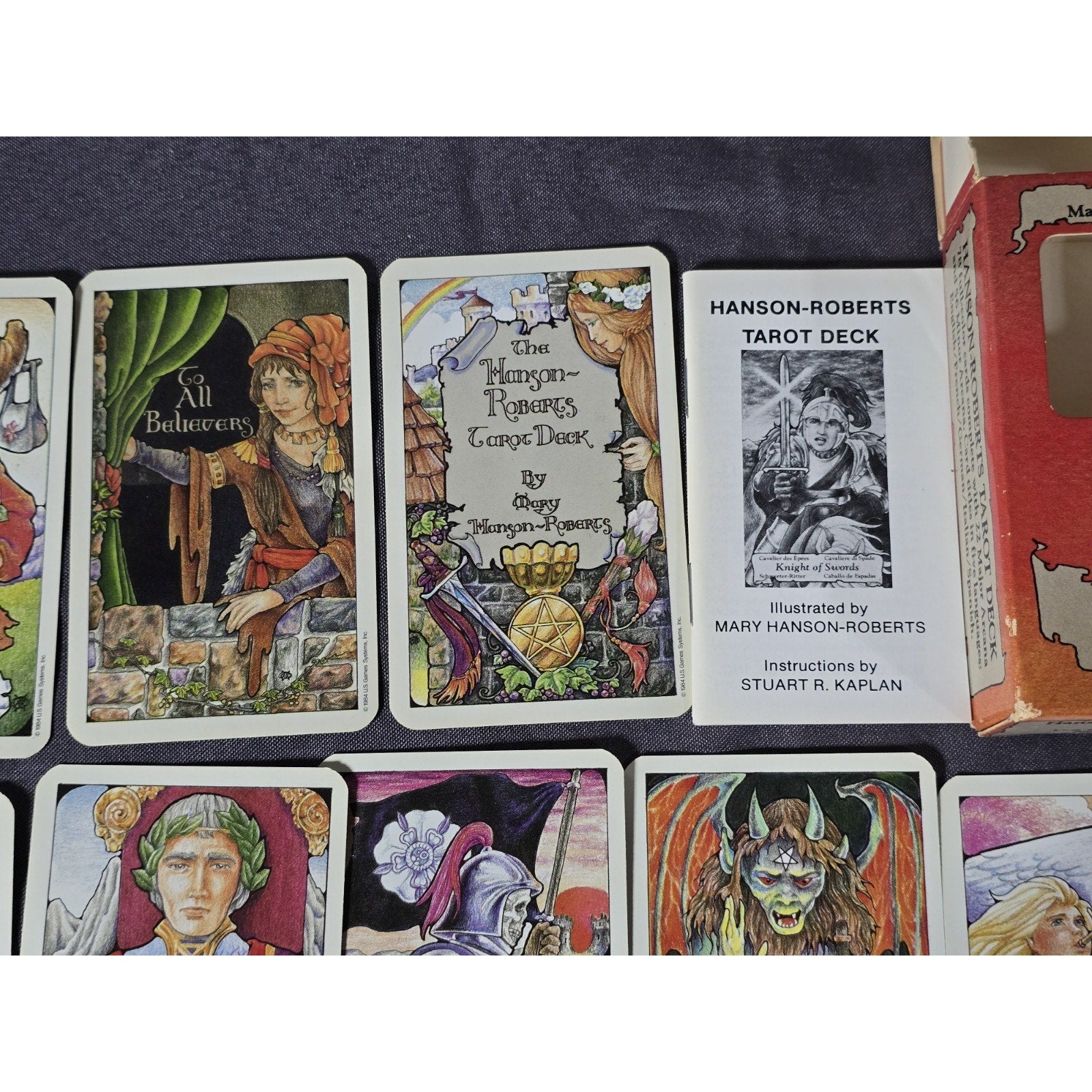 Original Hanson-Roberts Tarot Deck 1985 Complete w/ Manual US Games Complete