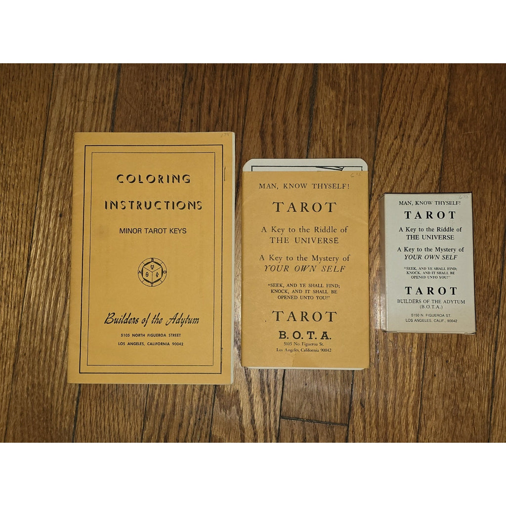Original Lot of B.O.T.A Tarot Cards Paul Foster Case Builders of the Adytum Complete