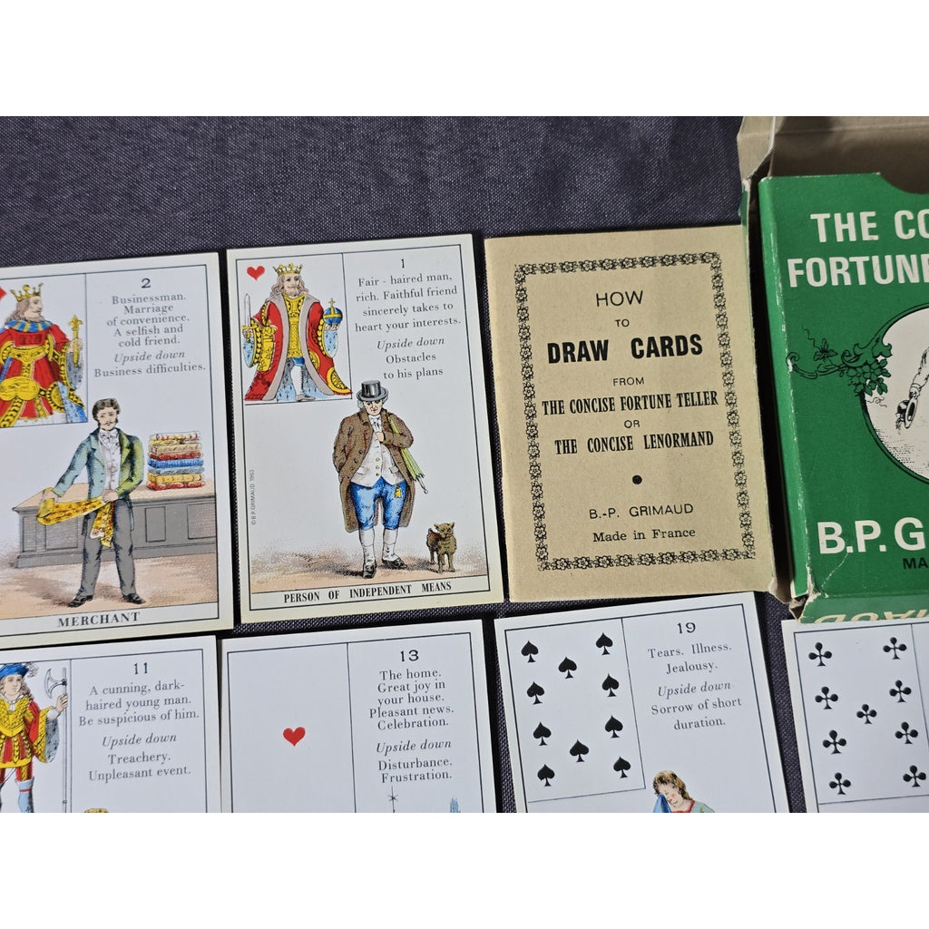 The Concise Fortune Teller Tarot Cards Deck 36 Cards English 1963 Complete
