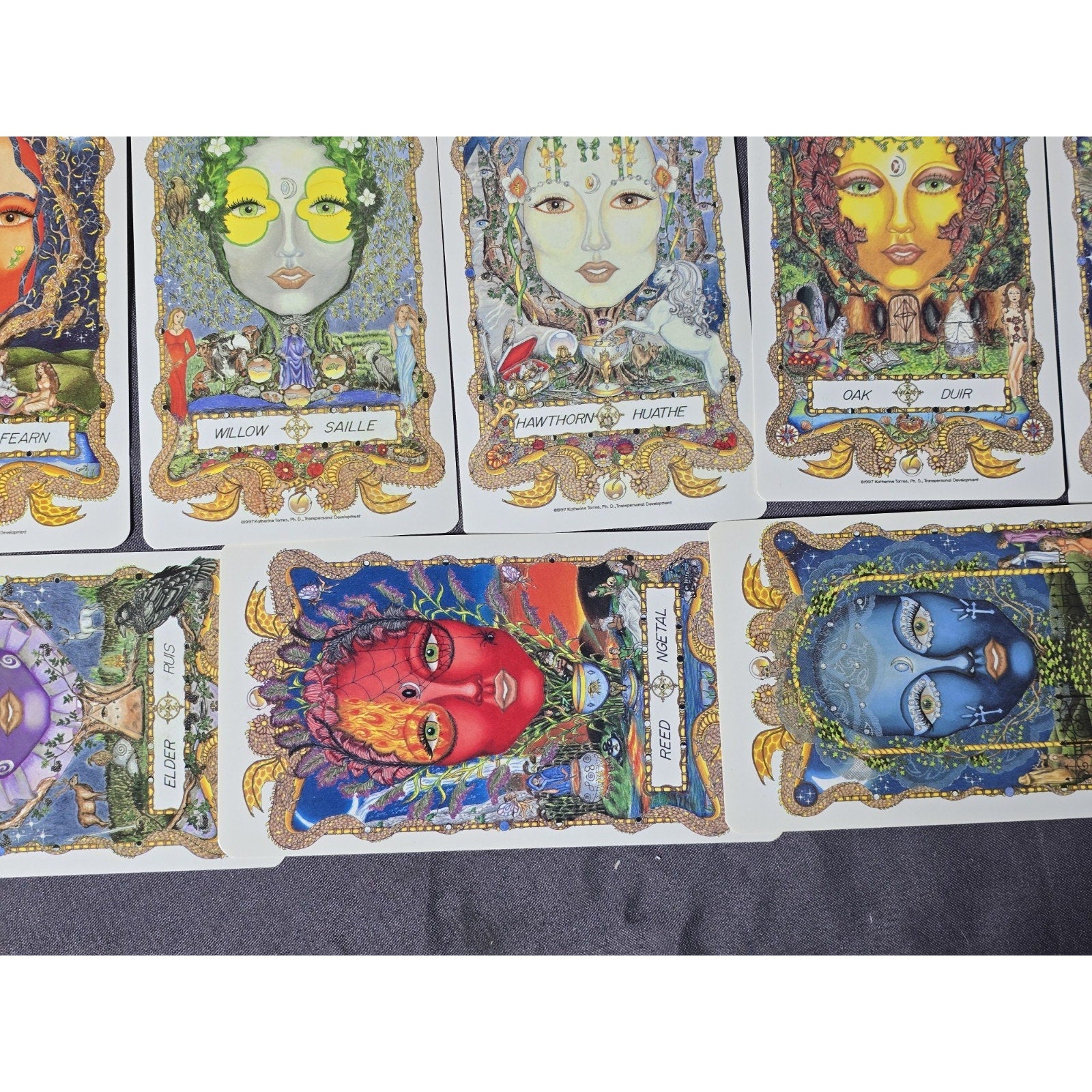 The Faces Of Womanspirit Celtic Moon Journey Tarot Card Deck by Katherine Torres