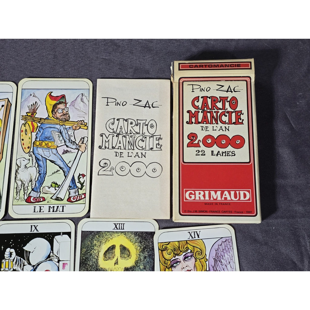 Vintage 1981 Pino Zac Cartomancie de l’an 2000 Tarot Card Deck Major Arcana