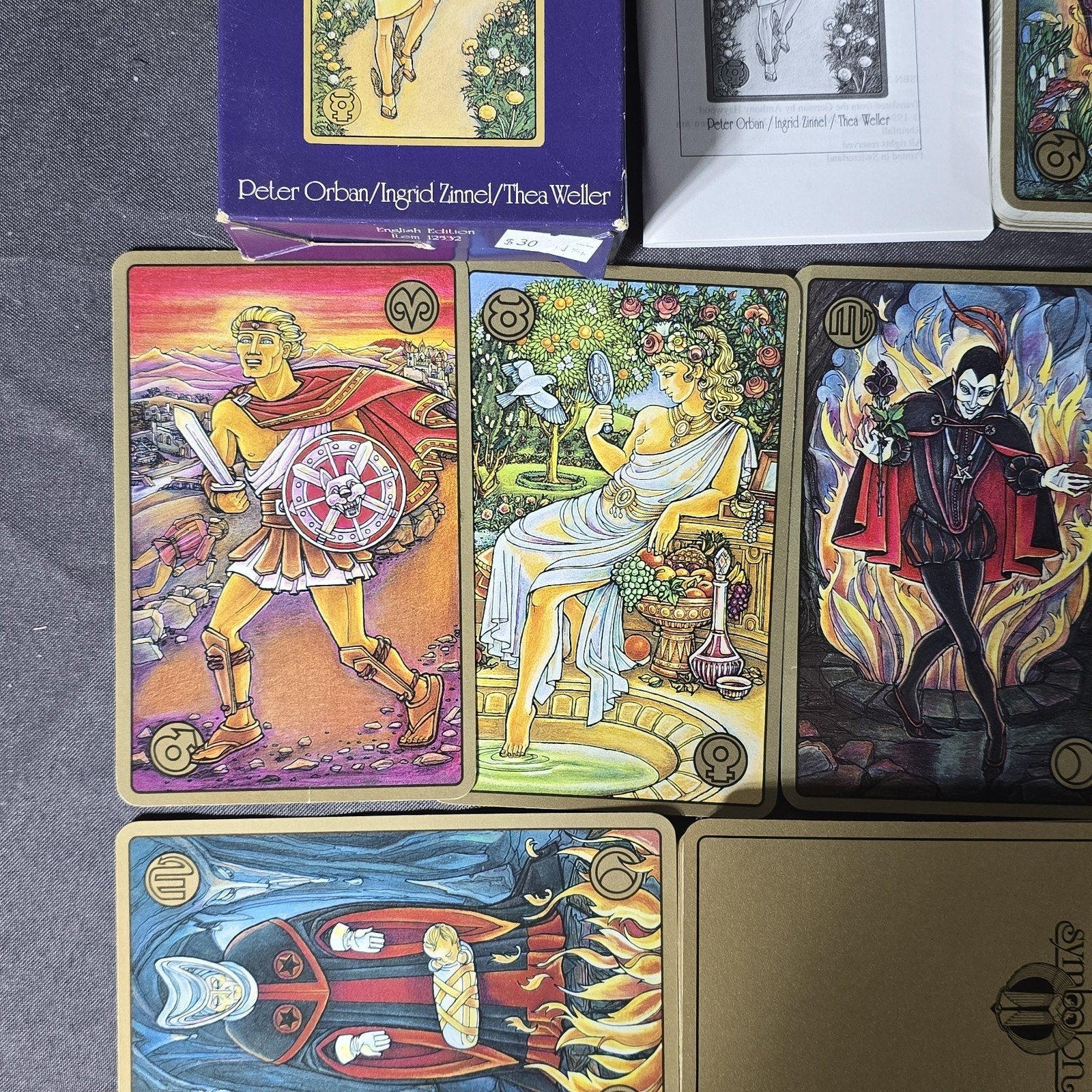 Original Symbolon Tarot Oracle Deck Peter Orban 1993 AGMULLER Big Sized