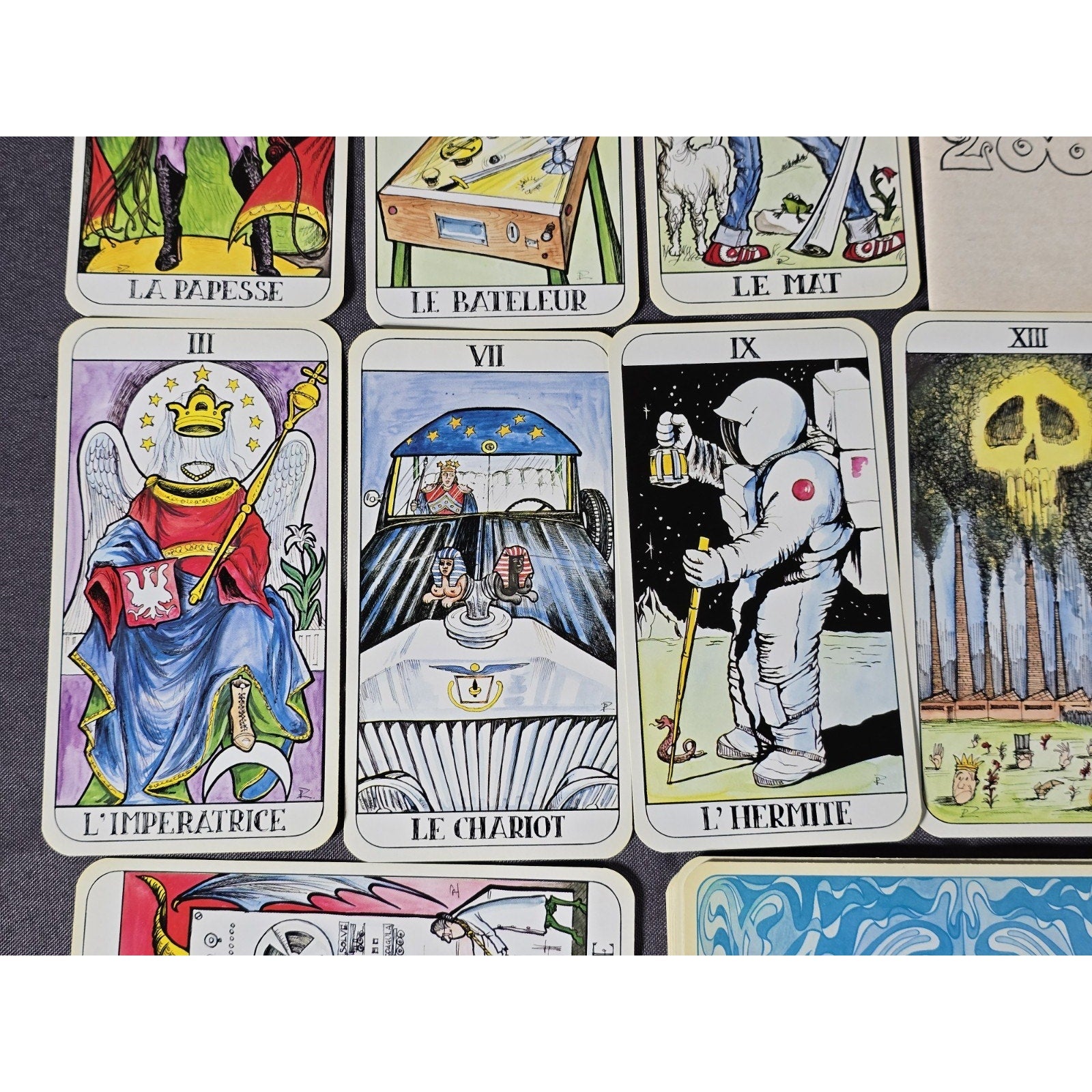 Vintage 1981 Pino Zac Cartomancie de l’an 2000 Tarot Card Deck Major Arcana