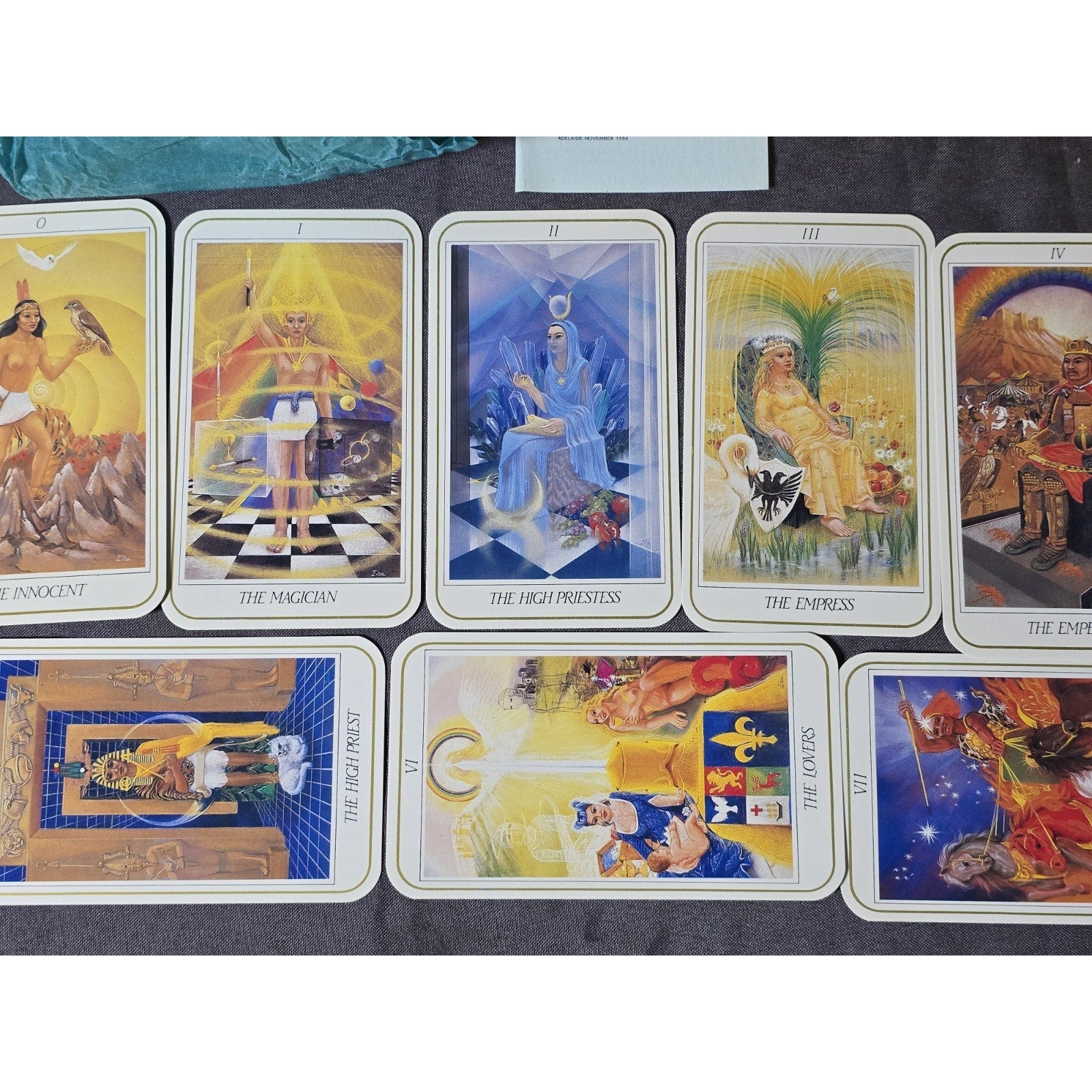 The Millennium Tarot 22 Major Arcana by Chamberlain & Westenberg. Printed by Adelaide 1984