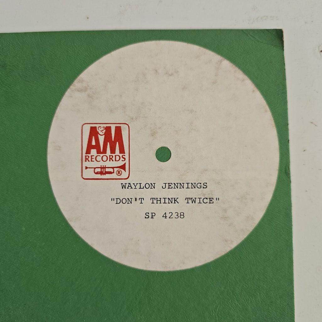 Original Waylon Jennings Dont Think Twice Vinyl LP Testpressing A&M Records