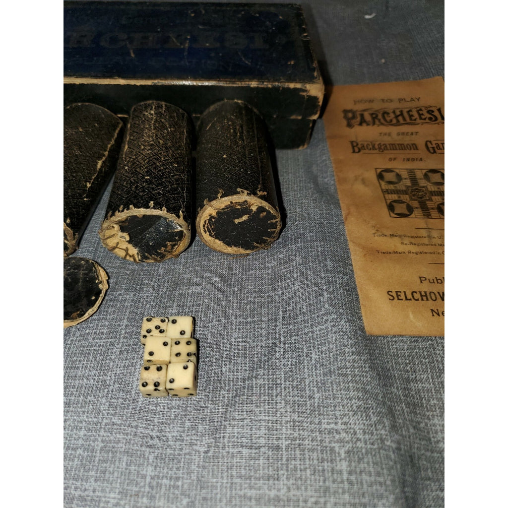 1890 Spirit Board (Ouija) Planchette Advertising Parcheesi Game Box