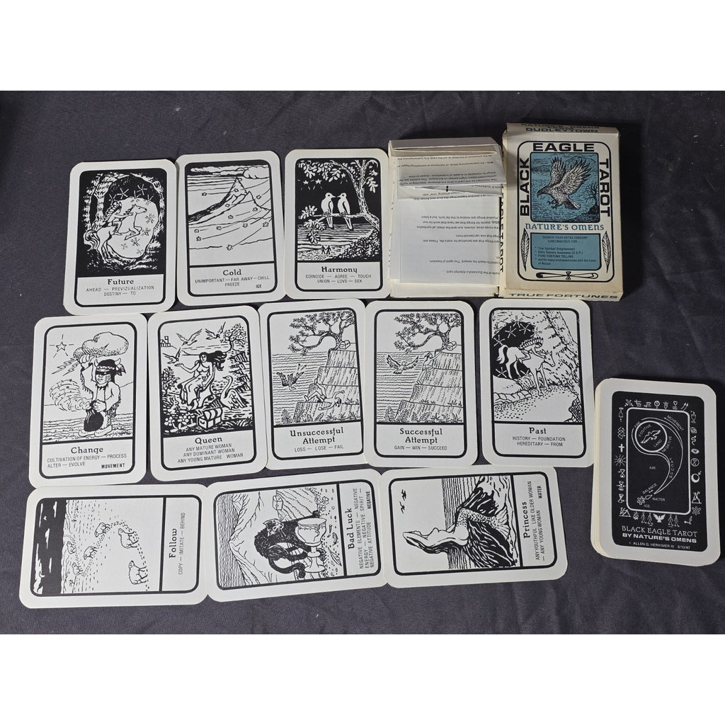 Black Eagle Tarot Nature's Omens From Dudleytown Card Deck by Allen Herkimer of Connecticut.