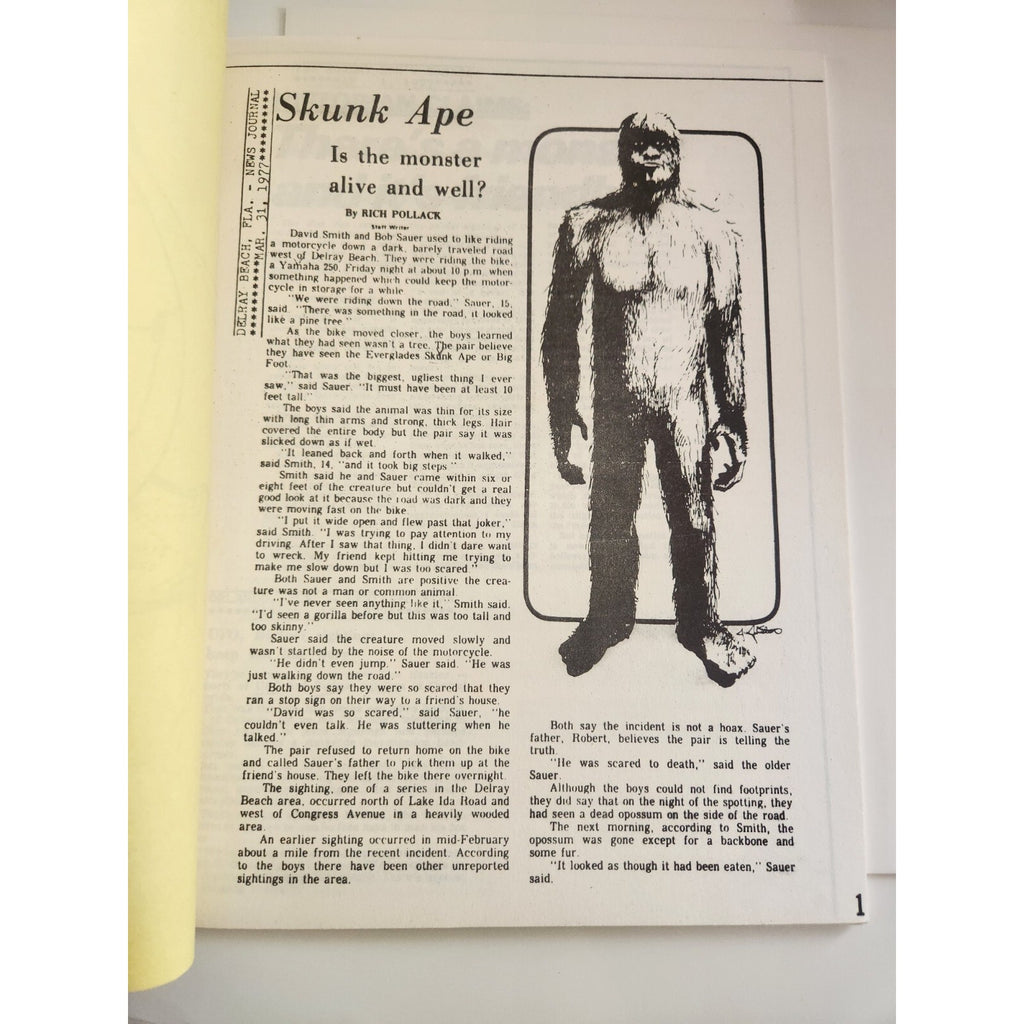 Aerial Phenomenon Mysteries Of The World Supplement 1977 Newspaper Clippings CompiledUFO Magazine