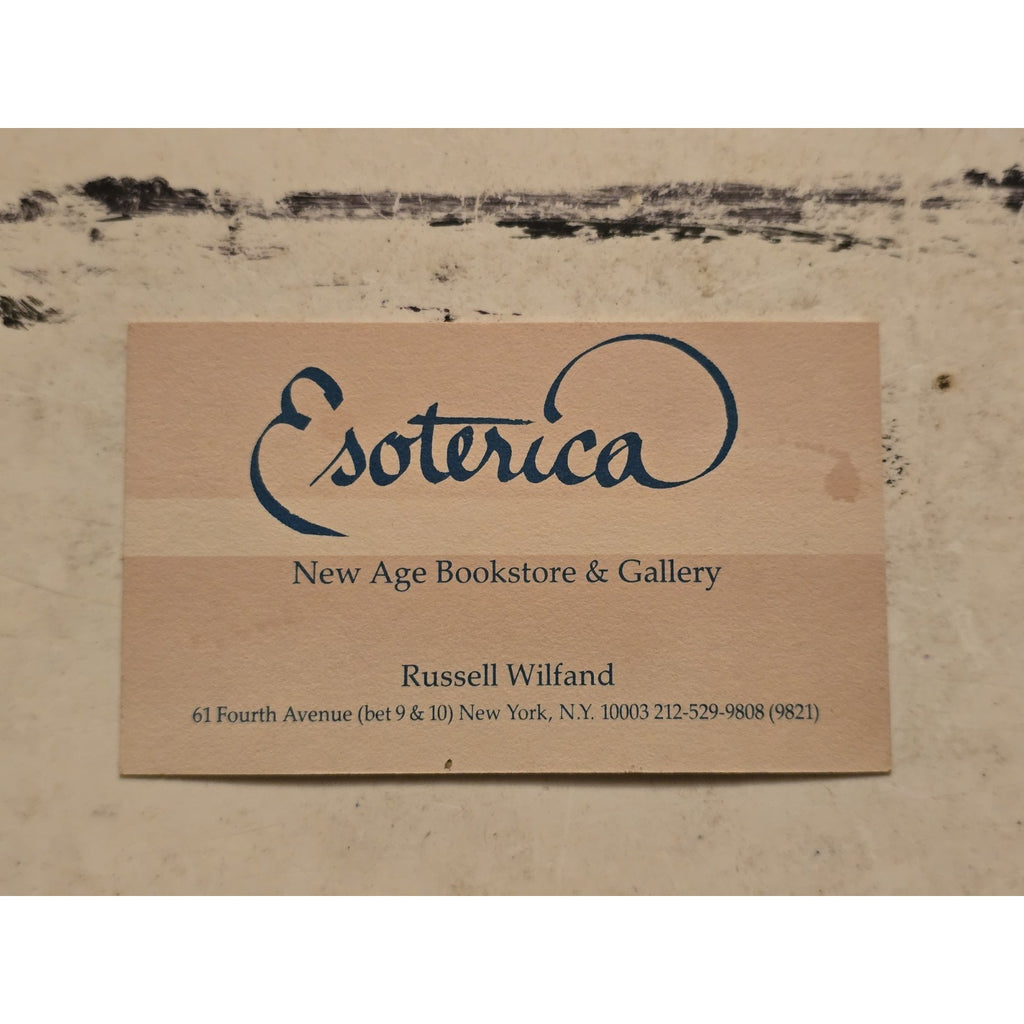 Original Esoterica Business Card, A New Age Occult Bookstore Gallery in New York