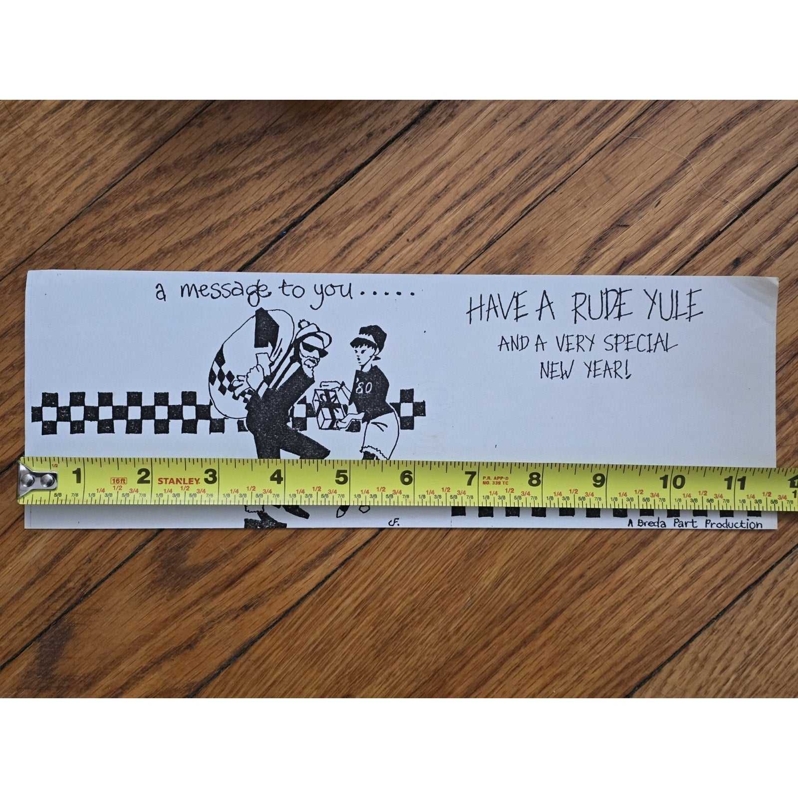 Original 2 Tone Records 1980 Rude Boy Girl Yule Paper Advertisement Promo Ska
