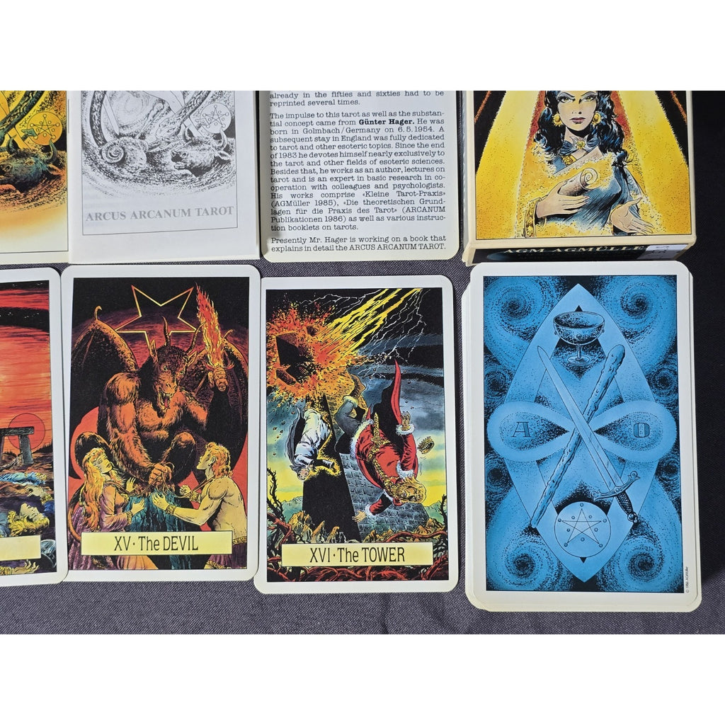 Lot x2 Arcus Arcanum Tarot Card Deck & 22 Major Arcana 1st Edition AGMuller 1986