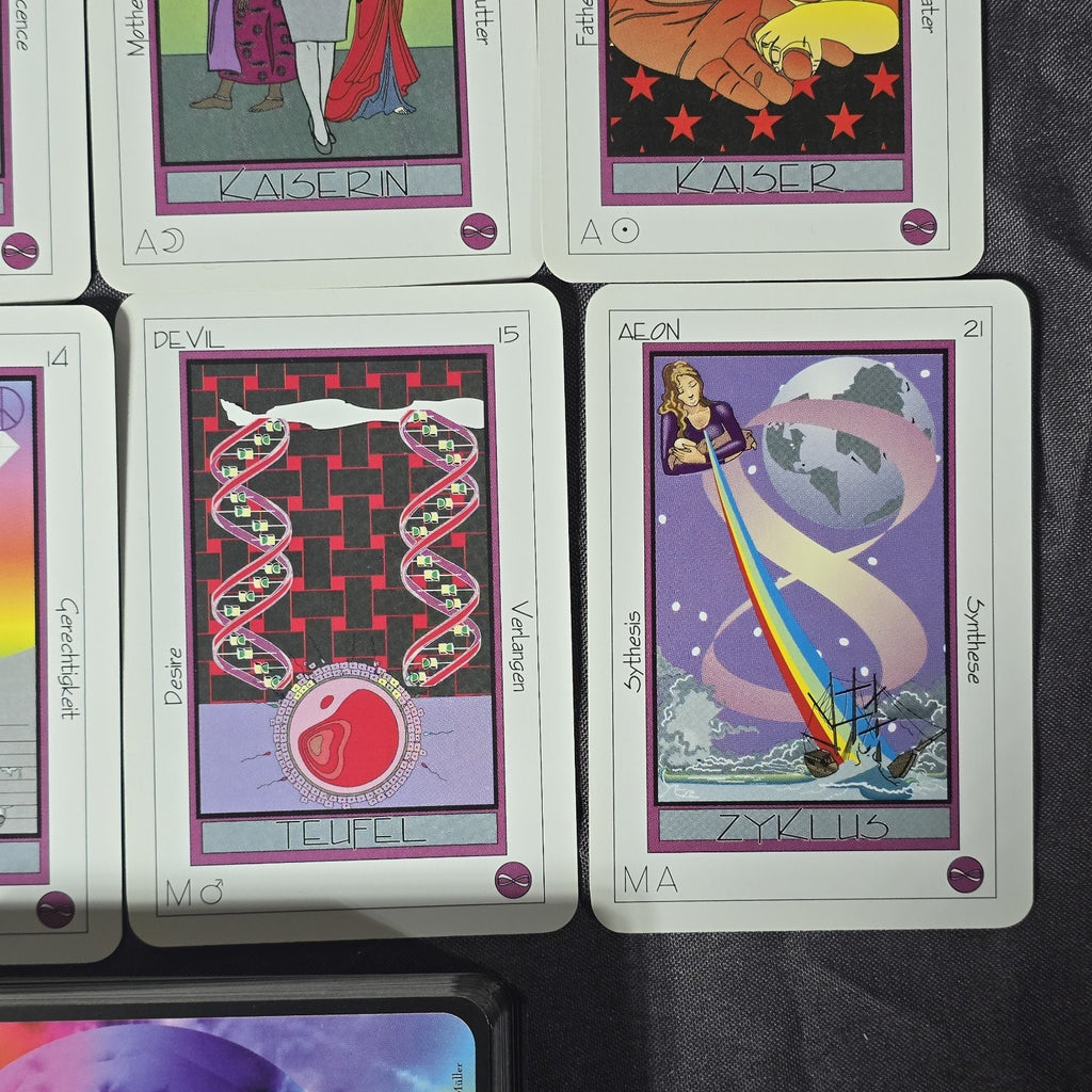 Vintage Experimental Tarot Card Deck by Gunnar Kossatz. Printed by AGMULLER English Edition