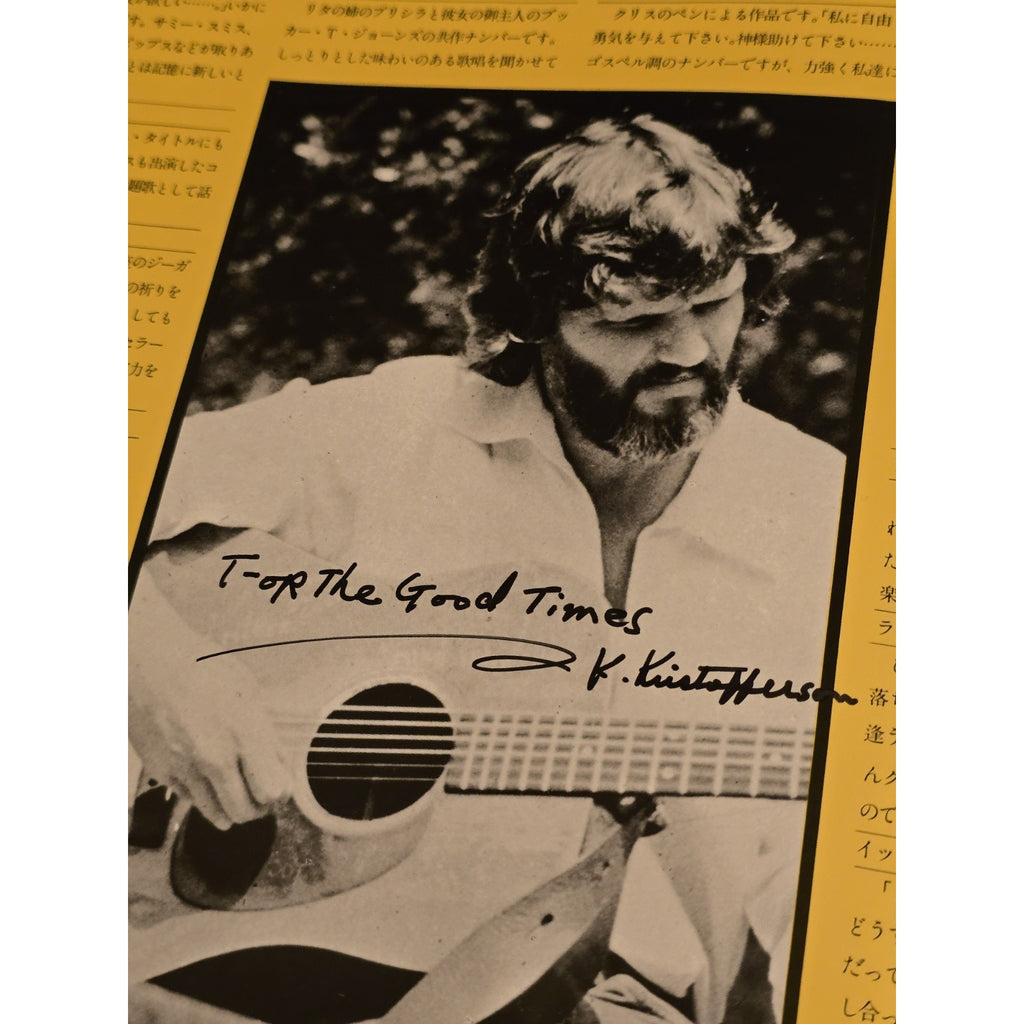 SIGNED Kris Kristofferson and Rita Coolidge 1974 Japan Tour Book Program Set List