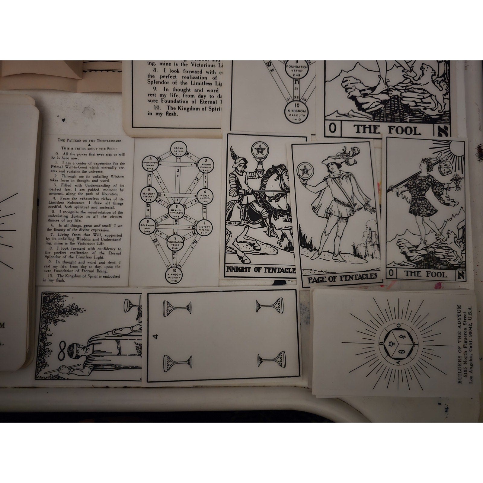 Original Lot of B.O.T.A Tarot Cards Paul Foster Case Builders of the Adytum Complete