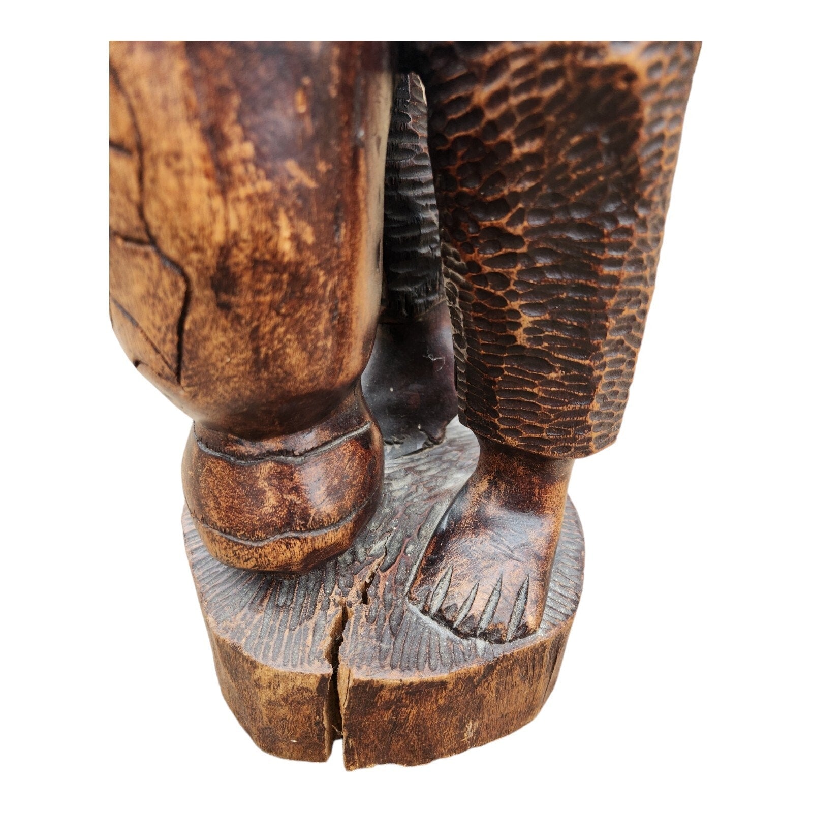 Vintage Wood Carved African Shaman Voodoo Man 26" Tall