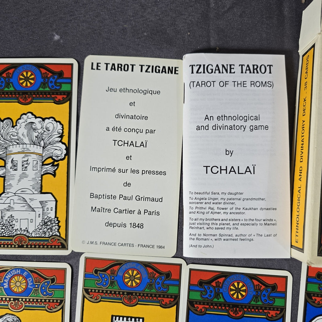 Tzigane Tarot TCHALAÏ Grimaud 1984 Ethnological & Divinatory 38 Card Deck RARE