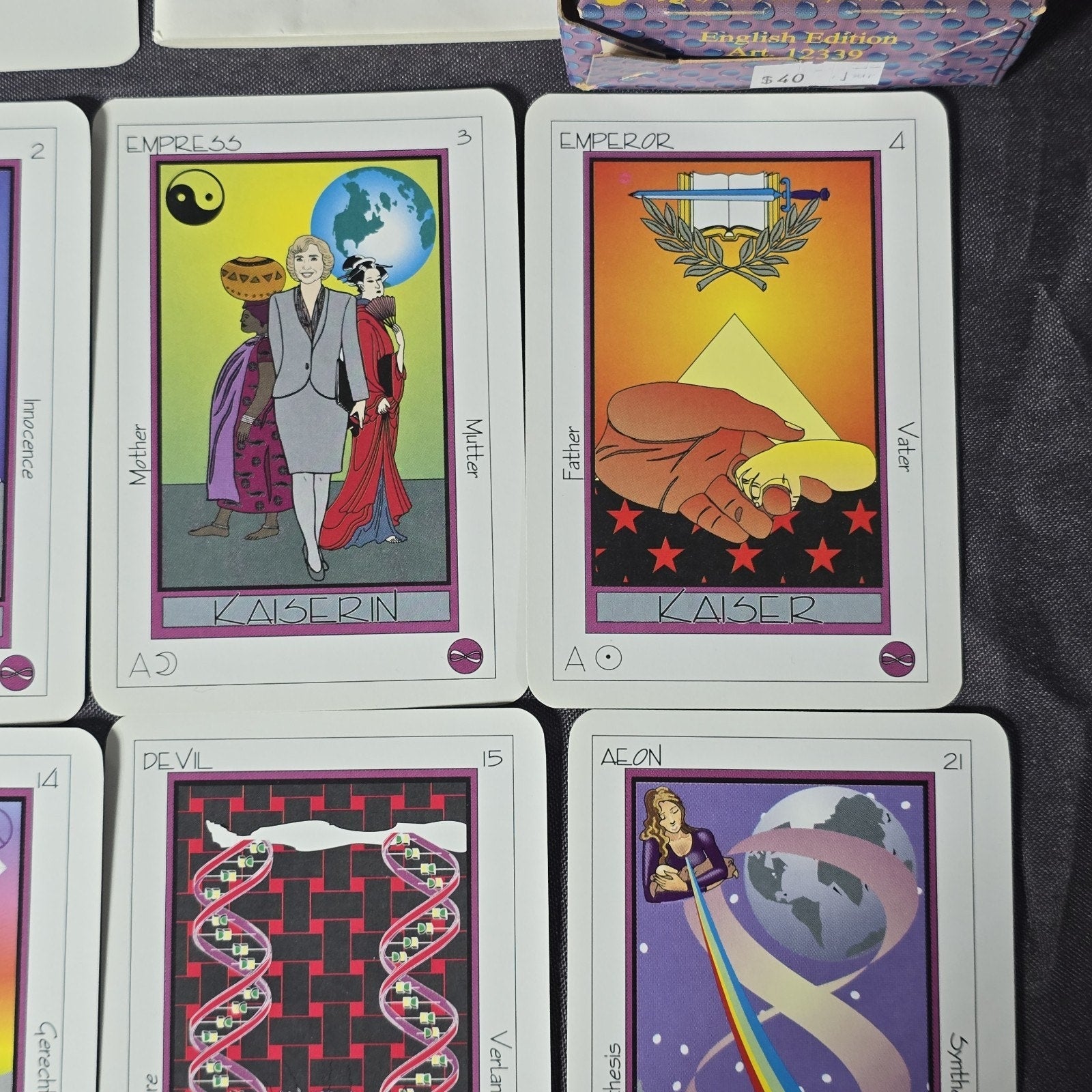 Vintage Experimental Tarot Card Deck by Gunnar Kossatz. Printed by AGMULLER English Edition