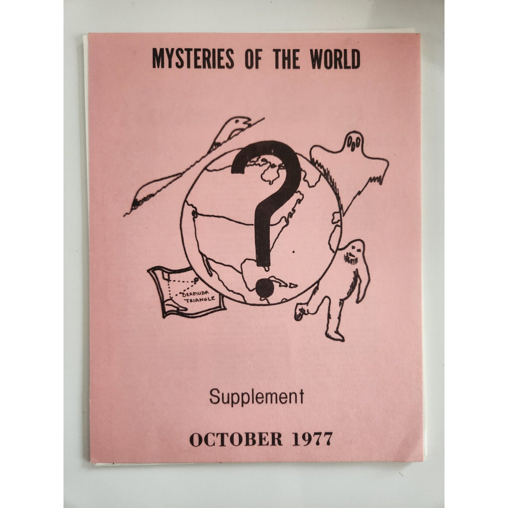 Aerial Phenomenon Mysteries Of The World Supplement 1977 Newspaper Clippings UFO Magazine
